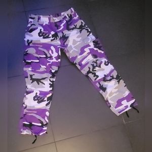 Purple Camouflage pants 35"-39" 29.5-32.5 inseam